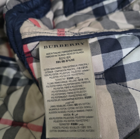 Burberry Mens Unisex 4 Pocket Navy Quilted Puffer Jacket XL-Orginal Dustbag MINT - Picture 12 of 16